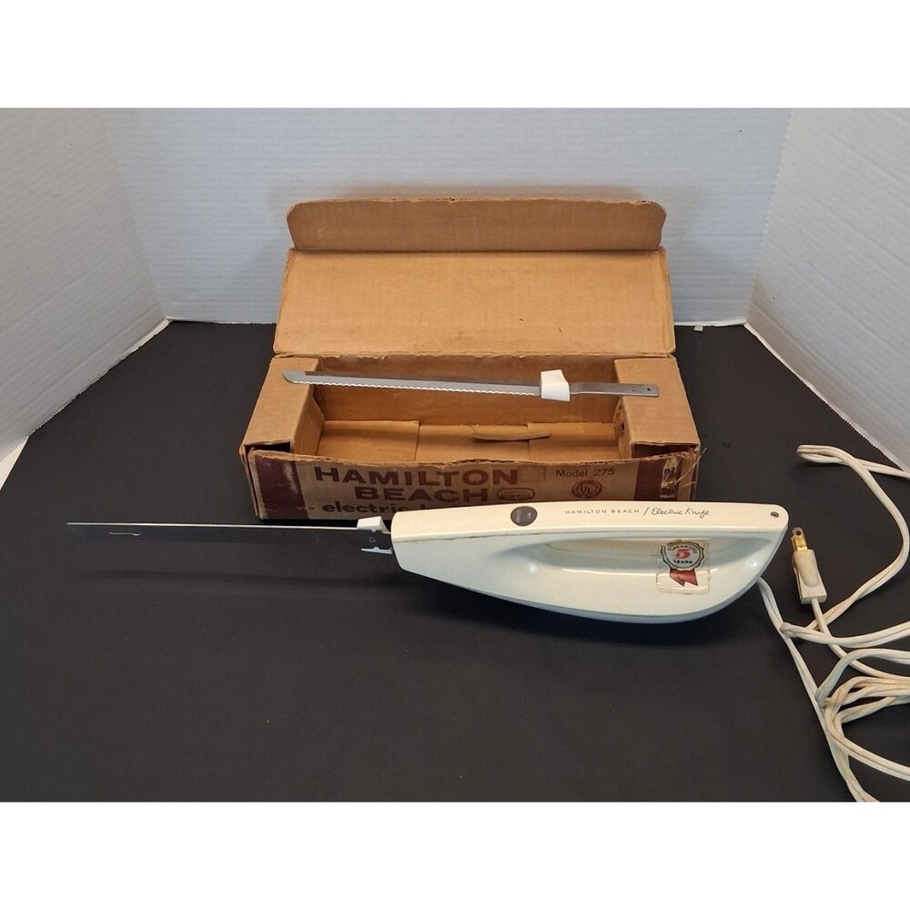 VTG Hamilton Beach Electric Knife Model 275 Stainless Blades Box Tested Working